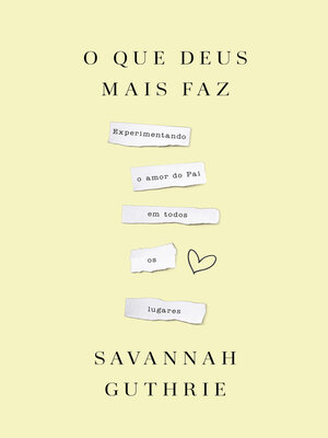 cover image of O que Deus mais faz